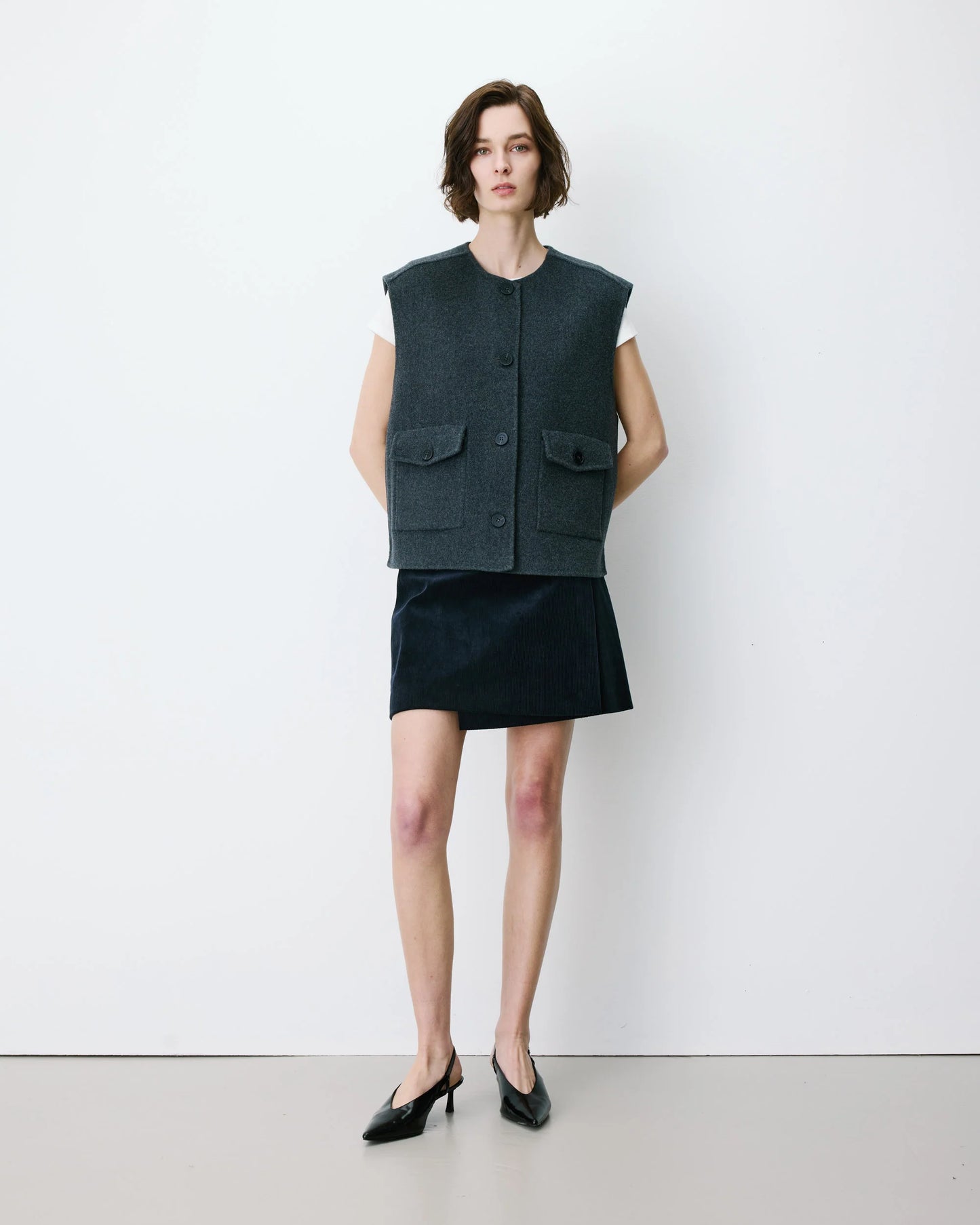 Colete oversize ADAGIO, antracite