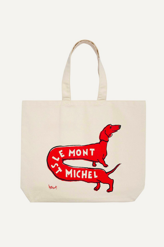 Tote Bag TECKEL vermelho, Le Mont St Michel