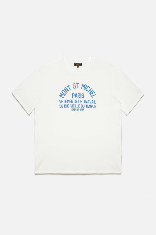 T-shirt TWAN branco-azul
