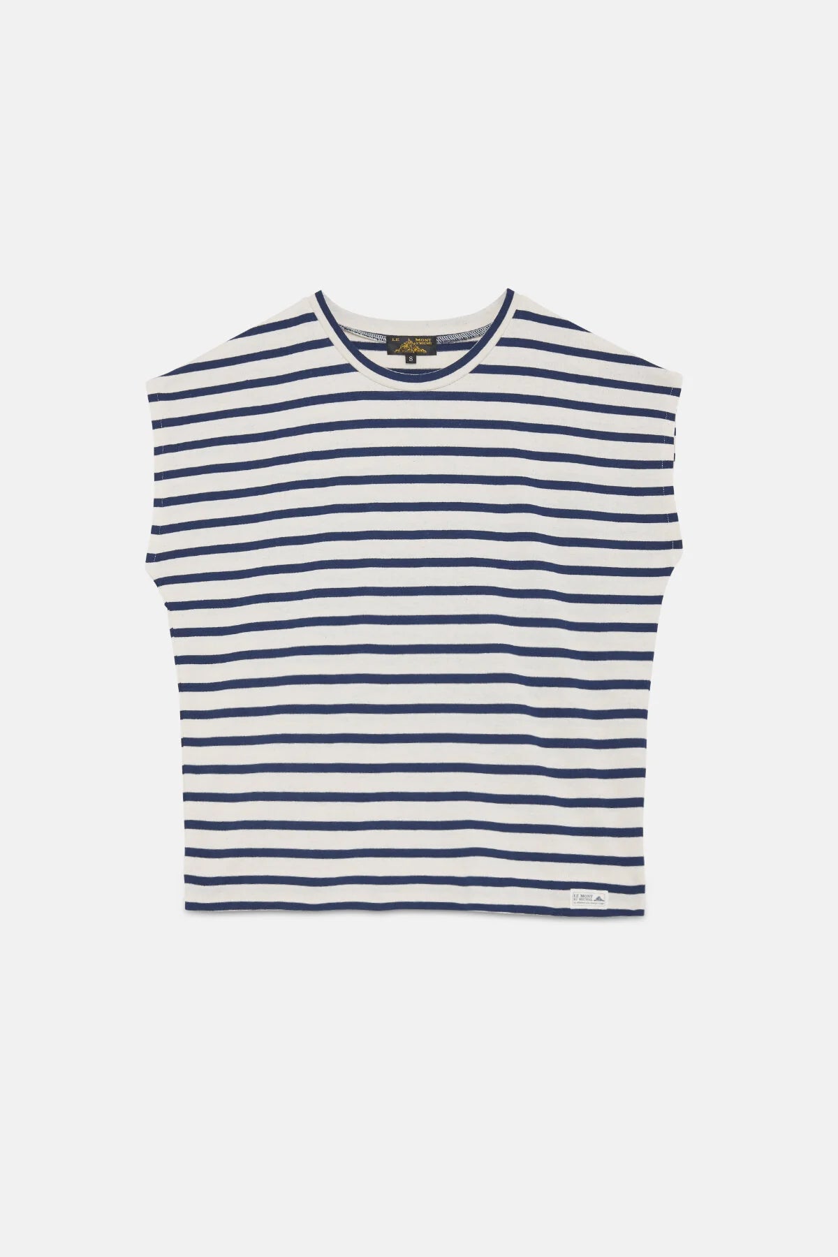 Marinière sem mangas THEOXANE cru-azul marinho