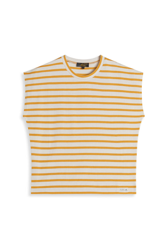 Marinière sem mangas THEOXANE cru-amarelo