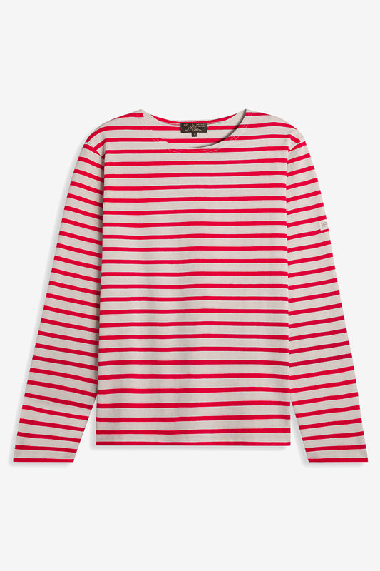 Marinière de manga comprida THURIN cru-vermelho