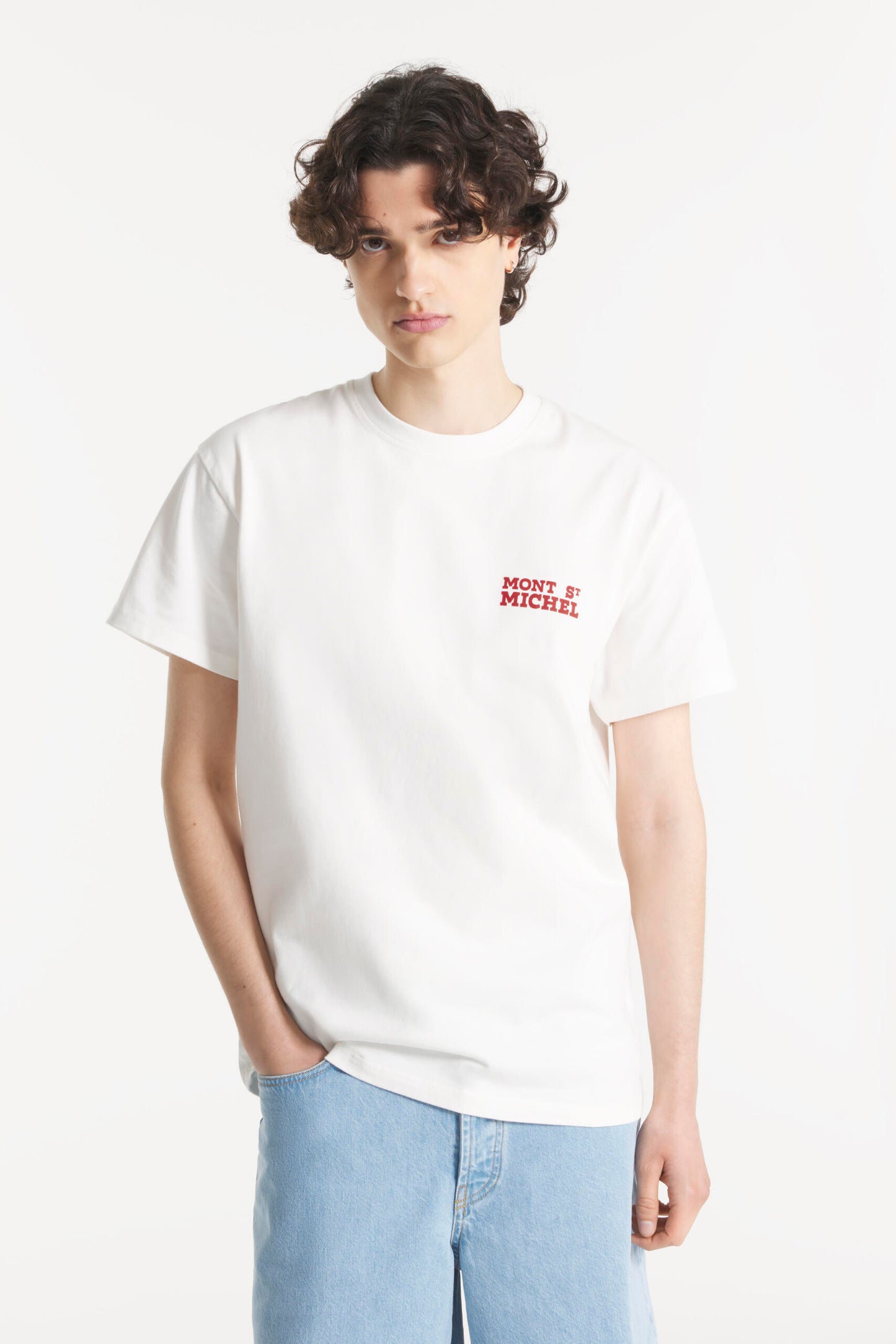 T-shirt TONIC branco-vermelho