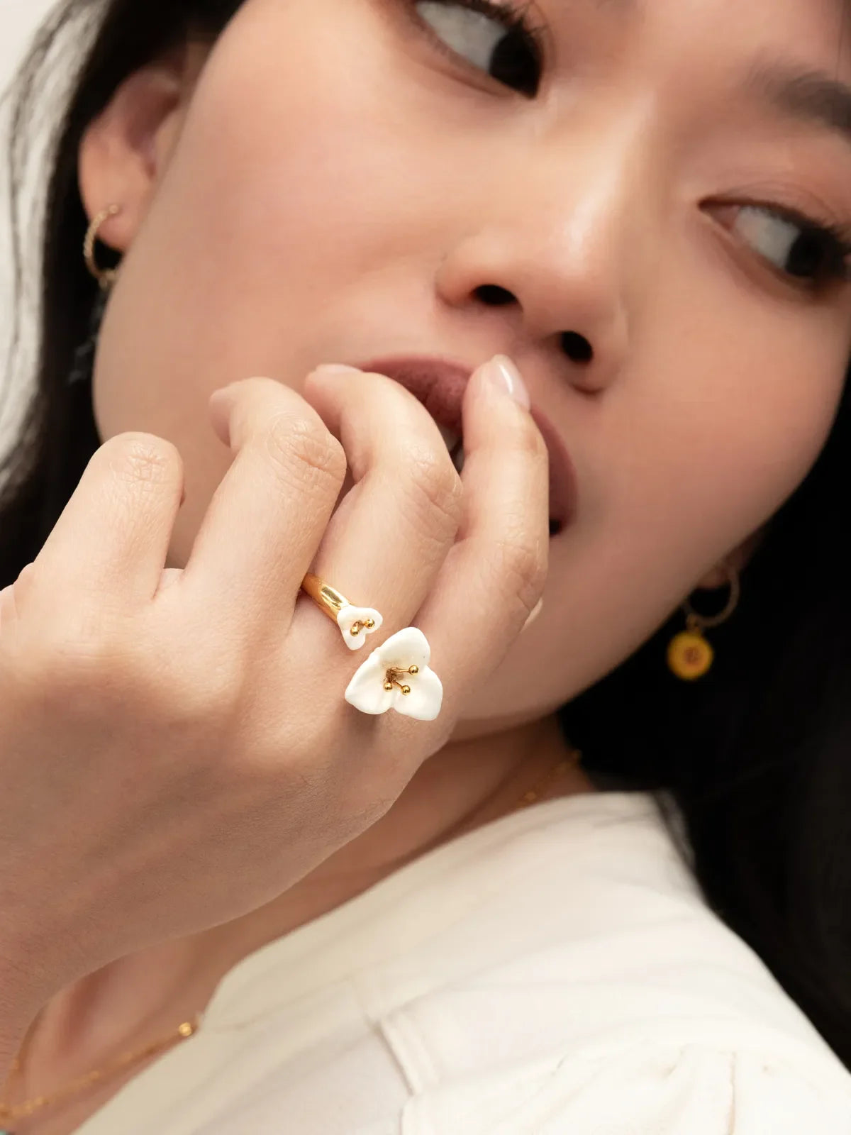 Anel Bougainvillier Blanc BB126, Nach Bijoux