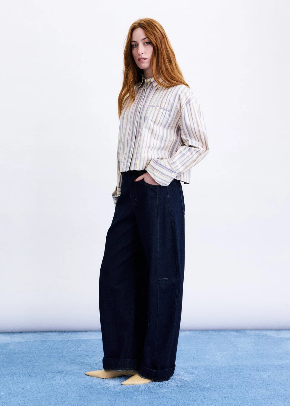 Camisa SOKCHO bleu clair, FRNCH
