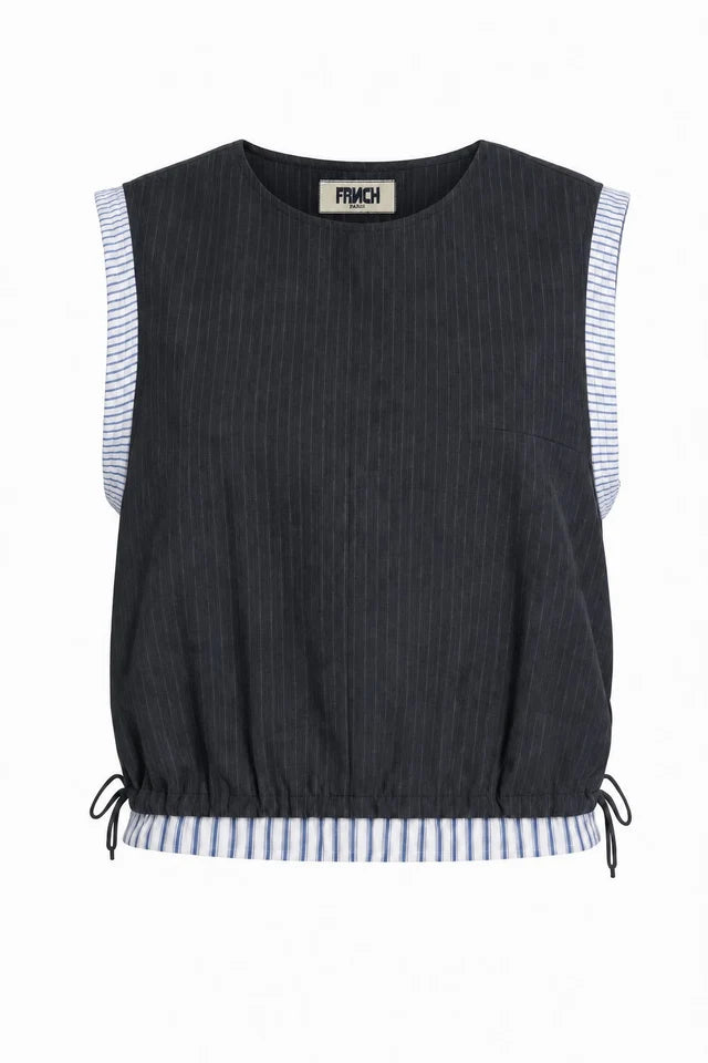 Top BUSAN gris, FRNCH