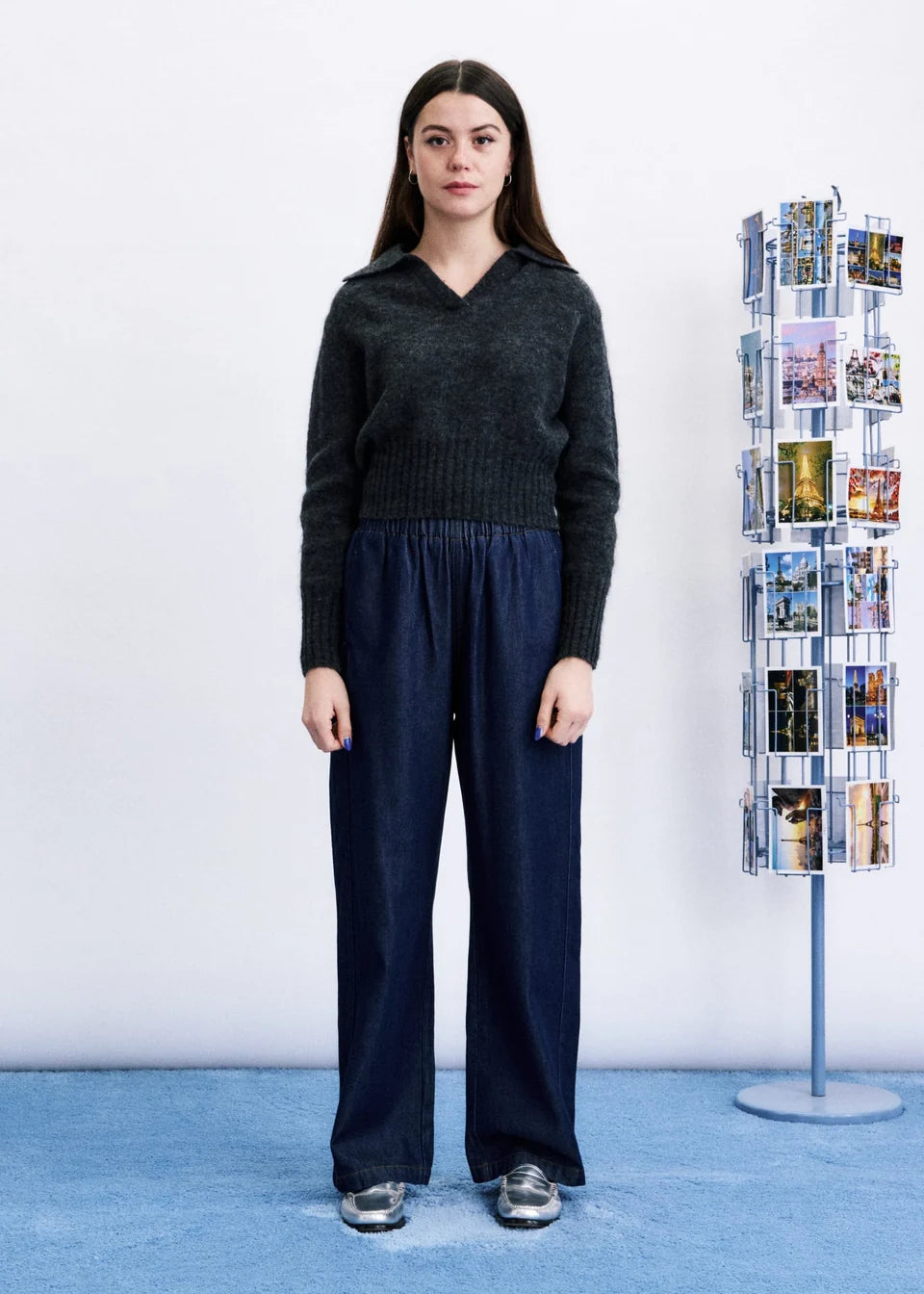 NAOMI navy blue shirt, FRNCH