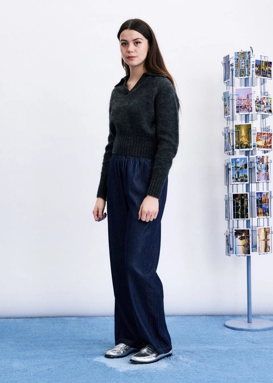 NAOMI navy blue shirt, FRNCH