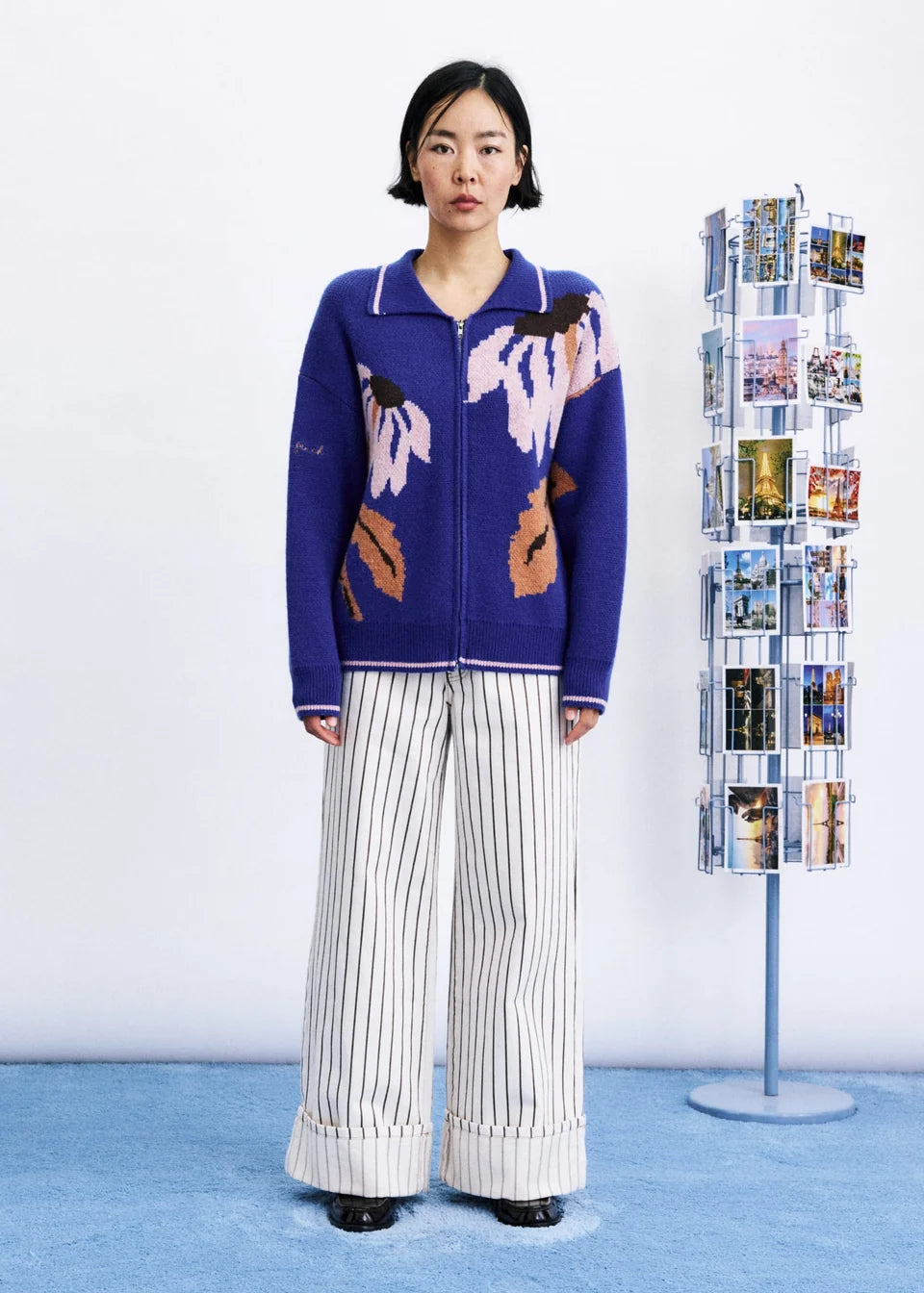 Cardigan WANDO bleu électrique, FRNCH