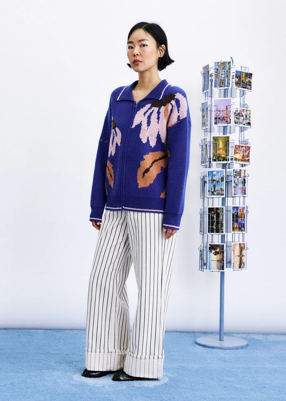 Cardigan WANDO bleu électrique, FRNCH