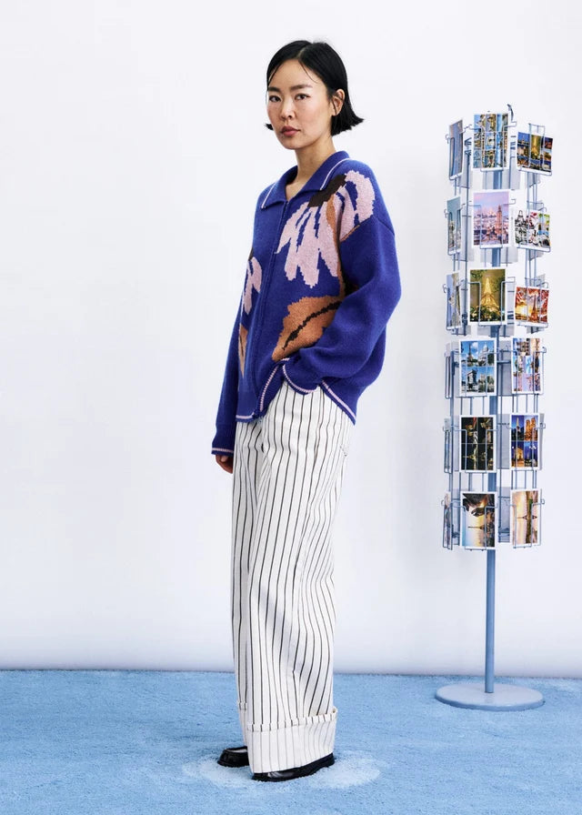 Cardigan WANDO bleu électrique, FRNCH