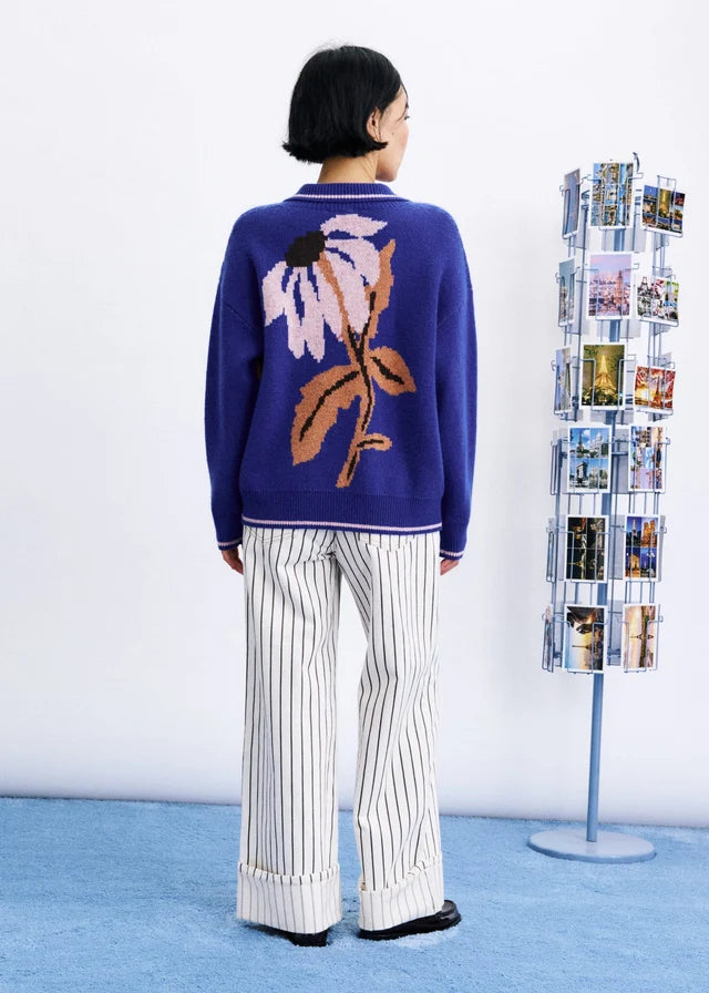 Cardigan WANDO bleu électrique, FRNCH