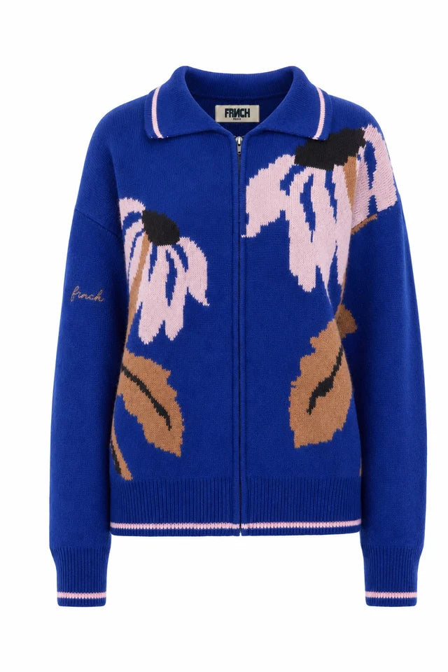 Cardigan WANDO bleu électrique, FRNCH