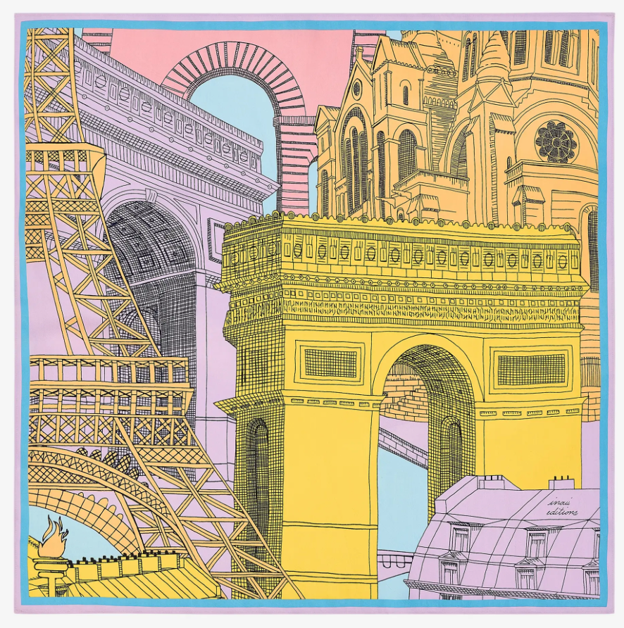 Carré 65 PARIS lavender silk, Inoui