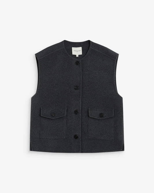 Colete oversize ADAGIO, antracite