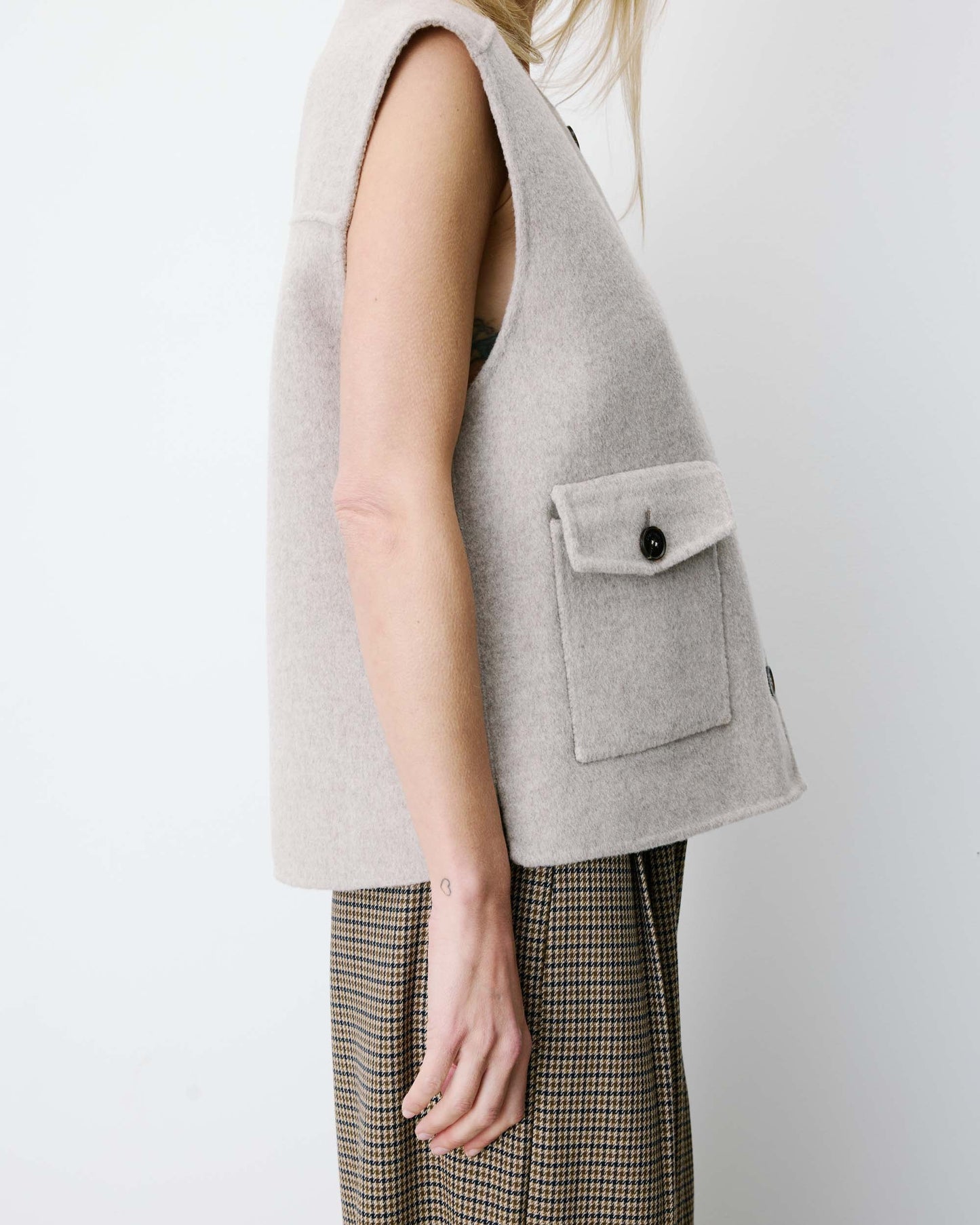 Colete oversize ADAGIO, sable