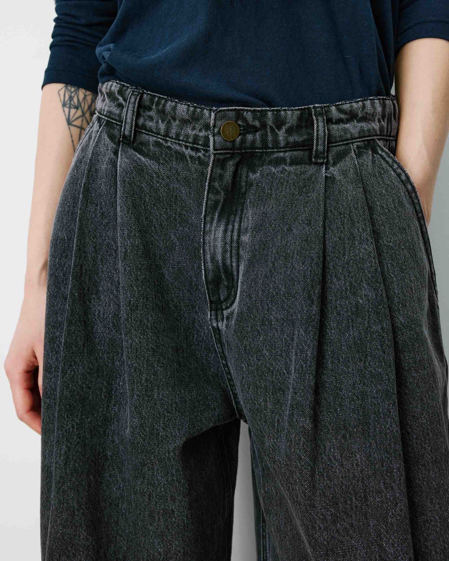 Jeans JOHN black washed