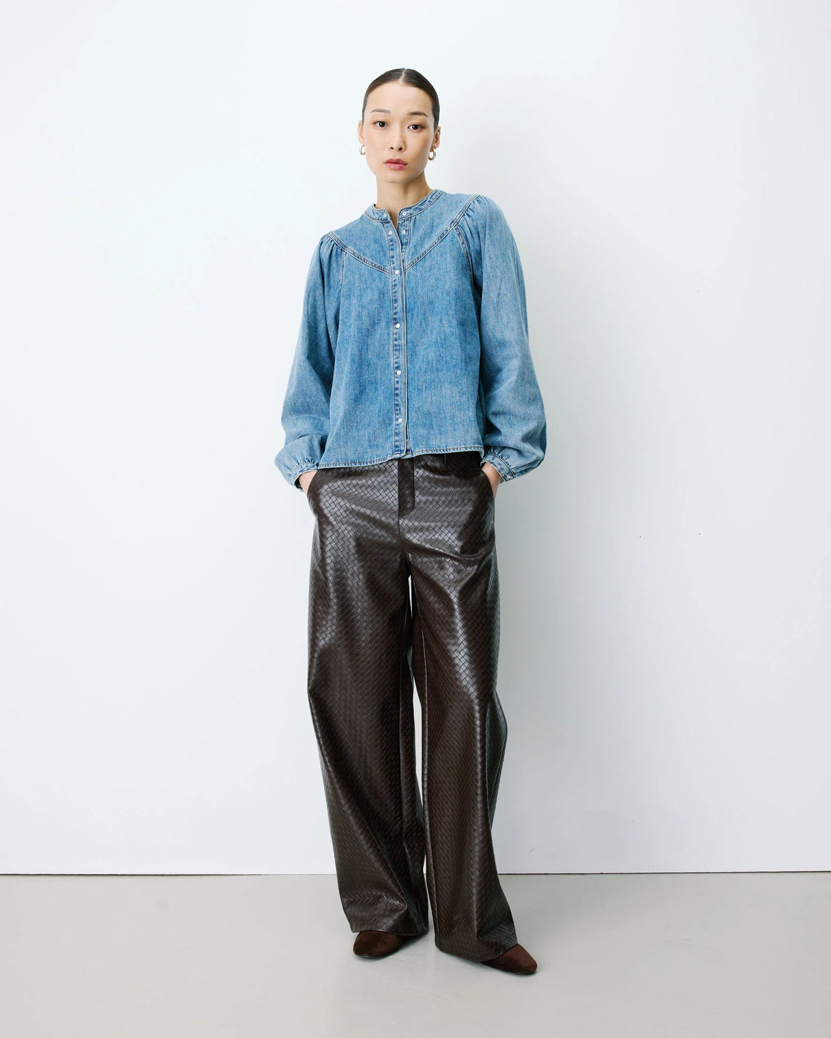 Camisa ANAELLE bleu jean
