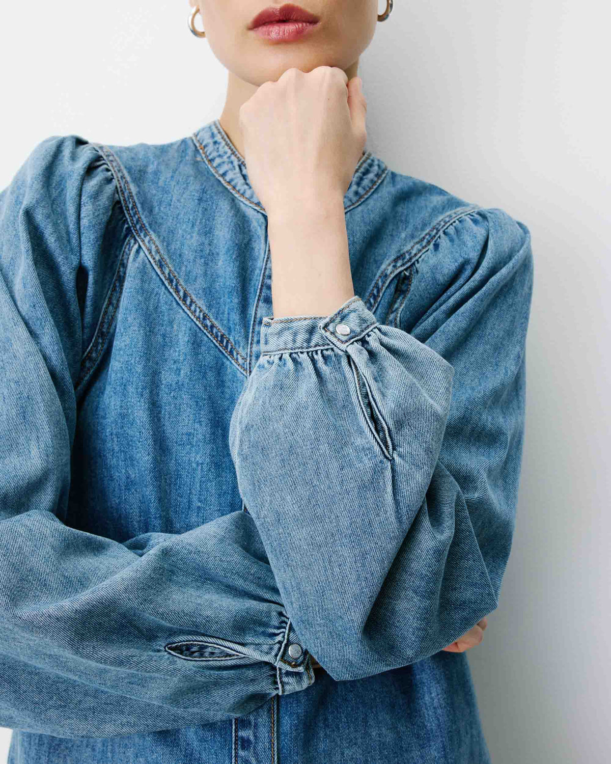 Camisa ANAELLE bleu jean