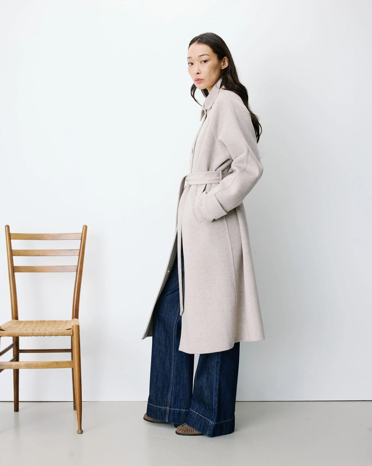 Casaco oversize ADAM sable