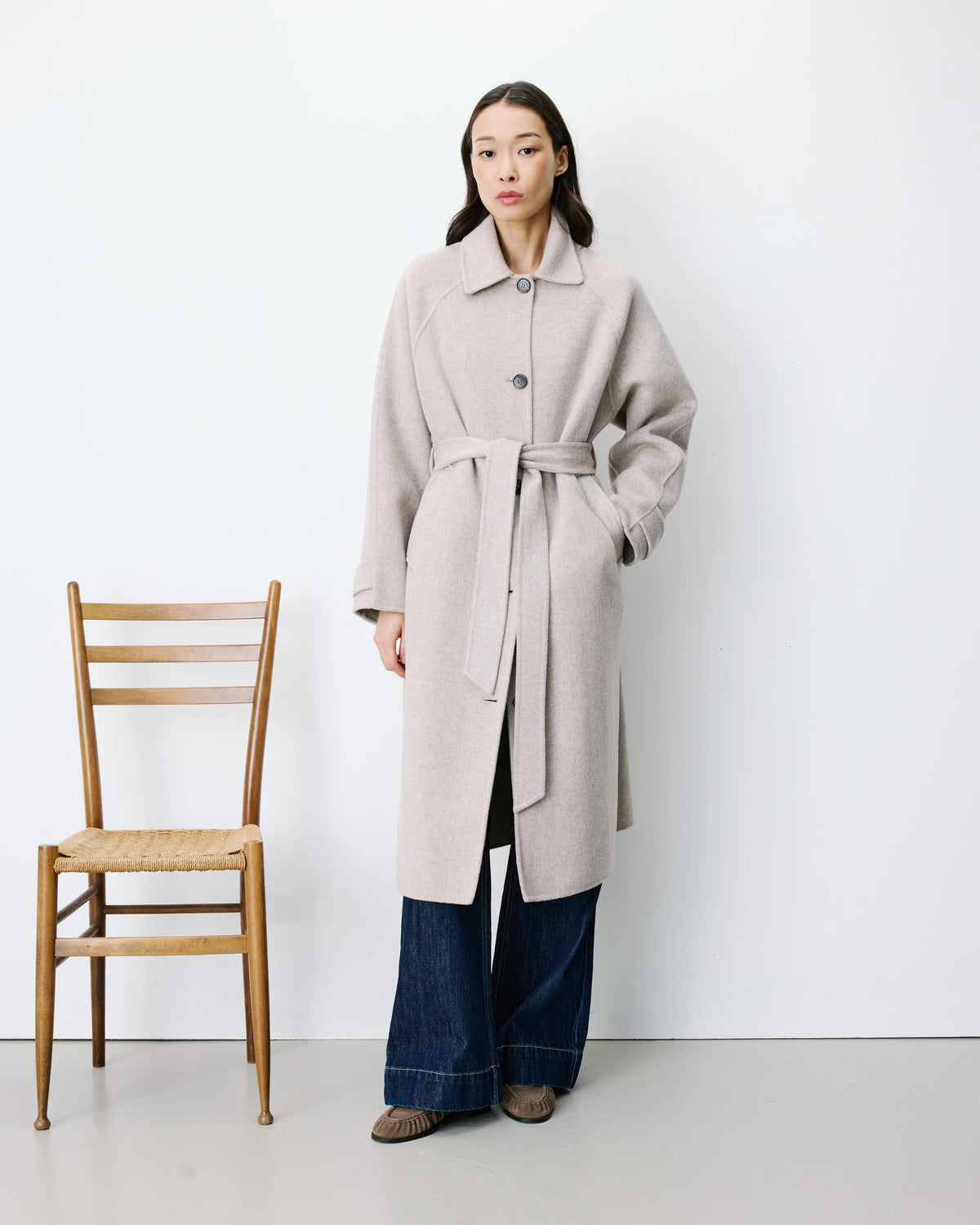 Casaco oversize ADAM sable