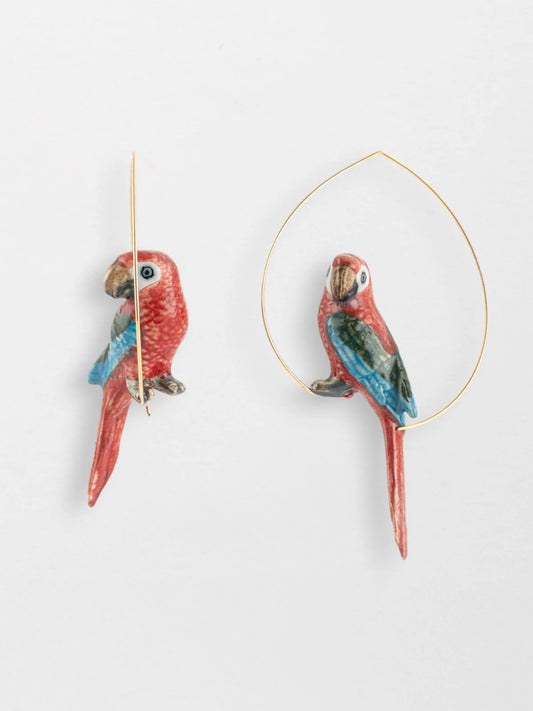 Brincos Perroquet Rouge J047, Nach Bijoux