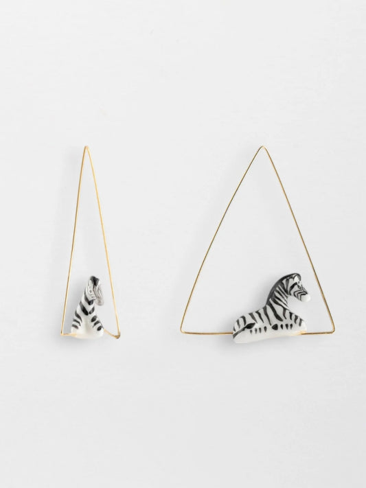 Brincos Triangle Zèbre J471, Nach Bijoux