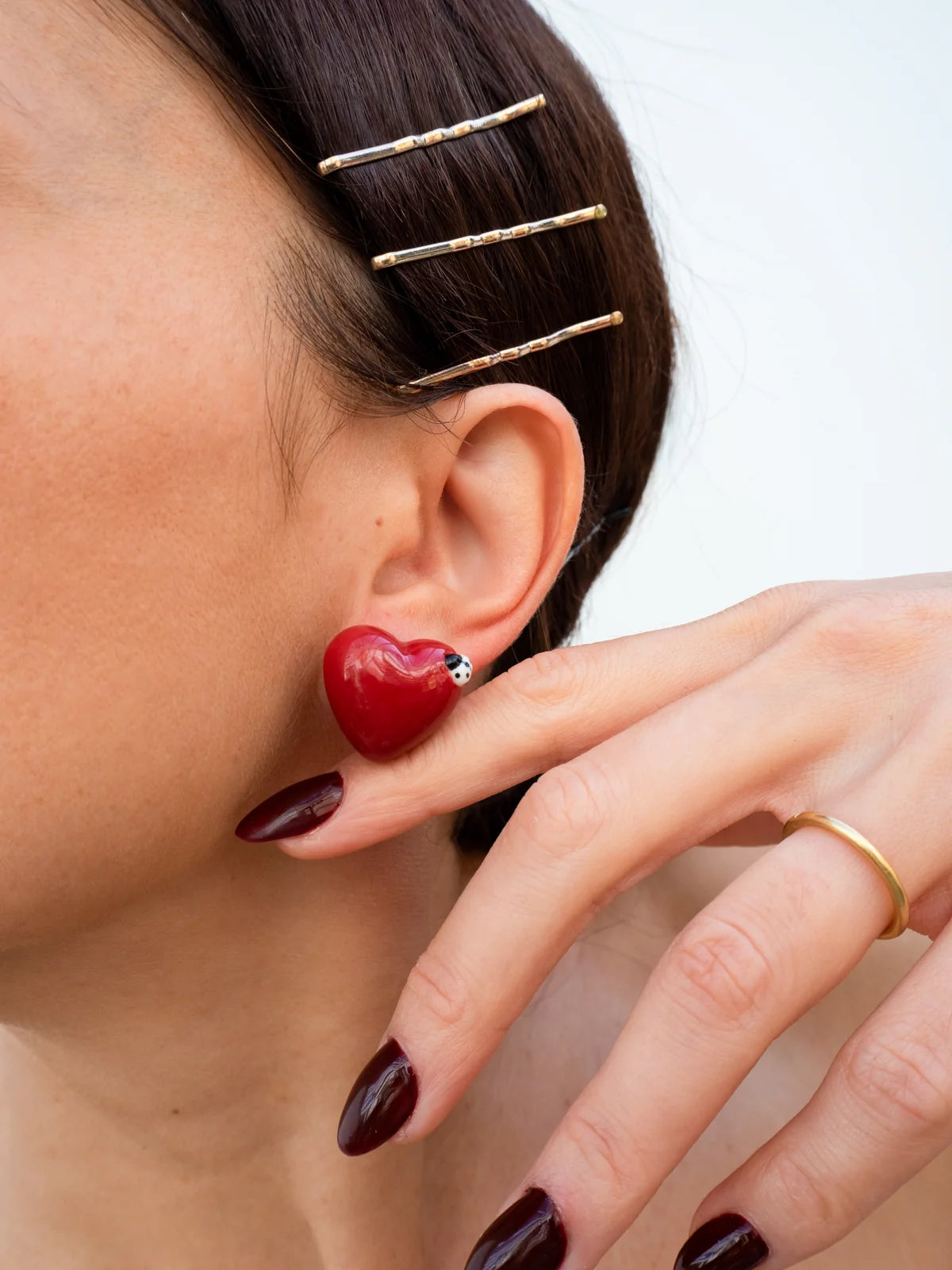 Brincos Cœur et Coccinelle J835, Nach Bijoux