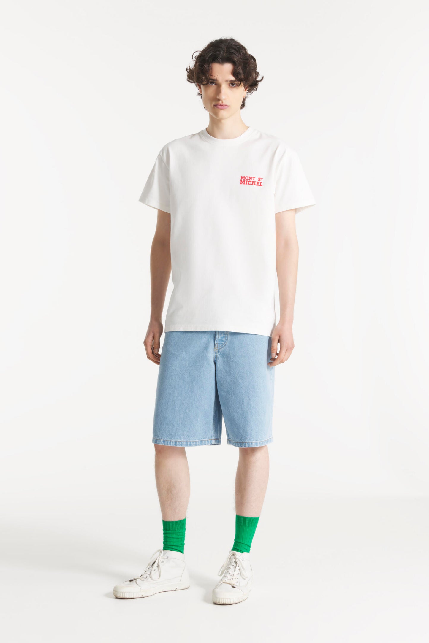 T-shirt TONIC branco-vermelho