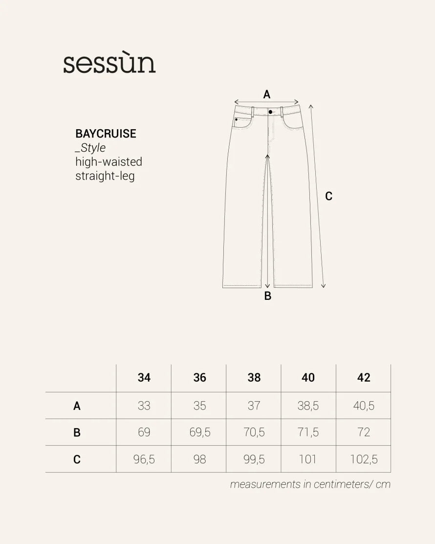 BAY CRUISE rince jeans, Sessùn
