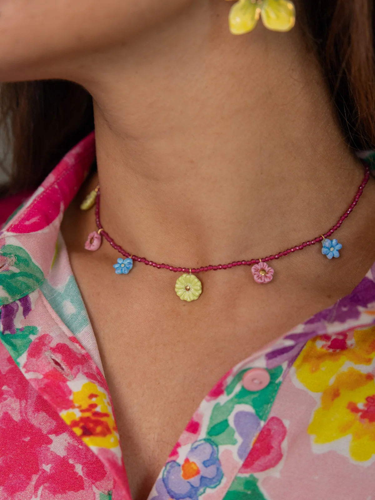 Colar Perles et Fleurs U342, Nach Bijoux