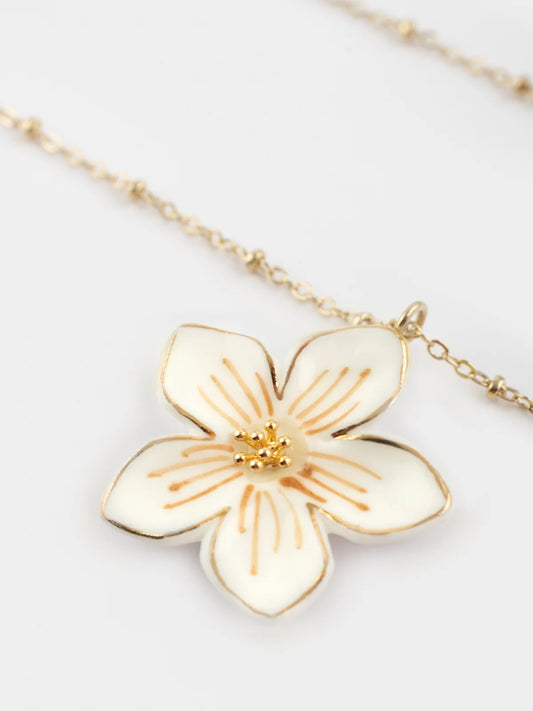 Colar Fleur Blanche U344, Nach Bijoux