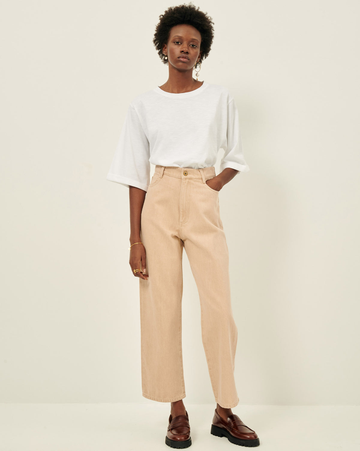 T-shirt DENYS optical white, Sessùn