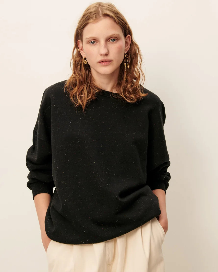 Chebbi black sweatshirt, Sessùn