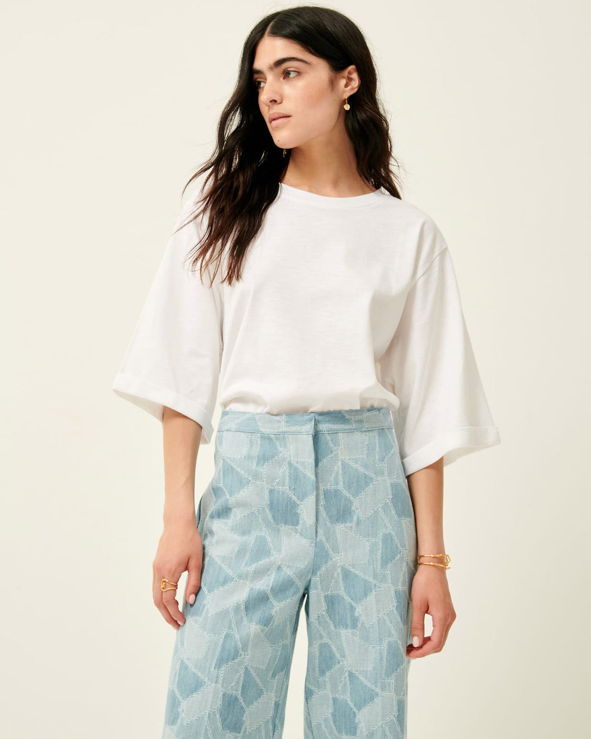 T-shirt DENYS optical white, Sessùn