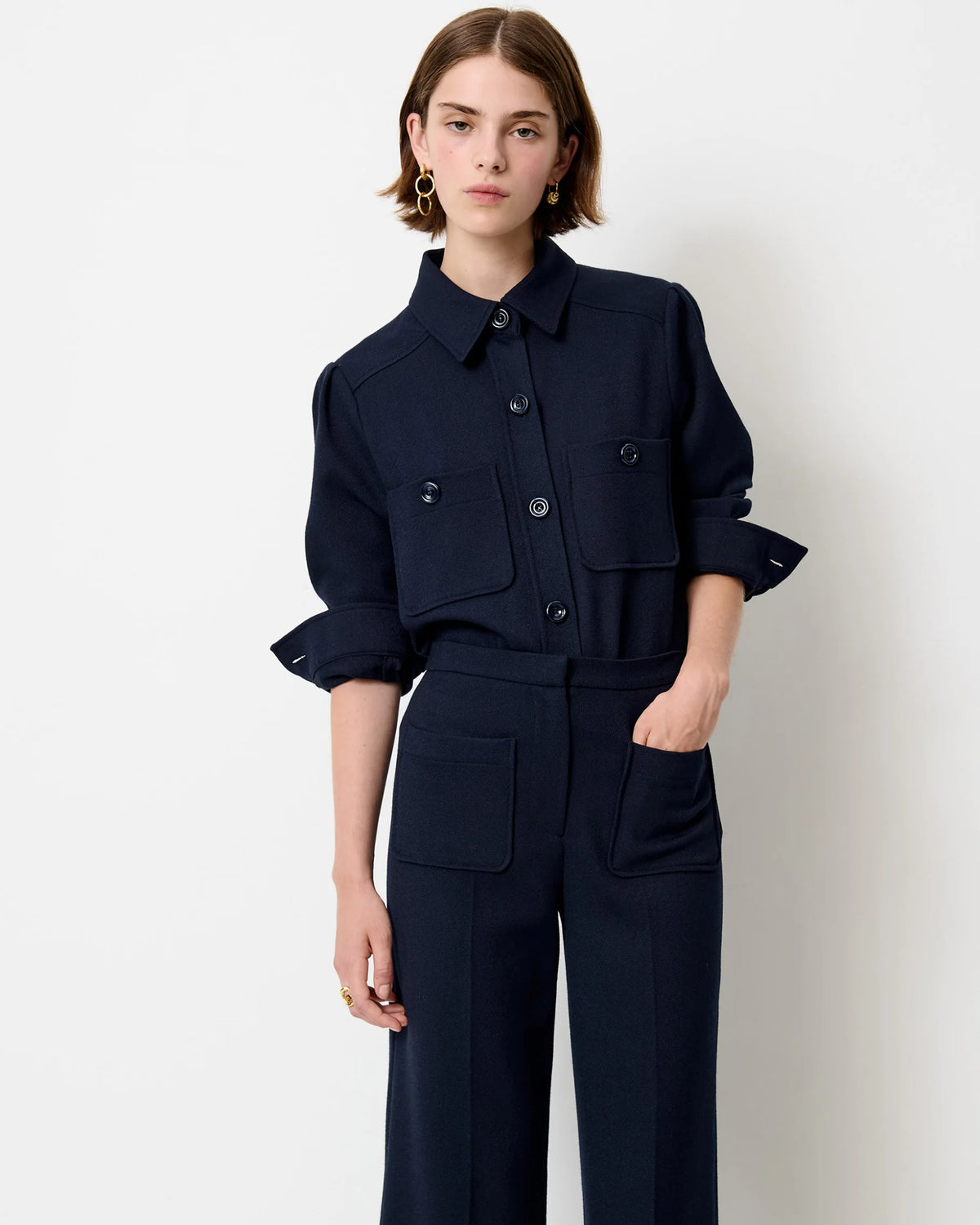 THEODORE navy shirt, Sessùn