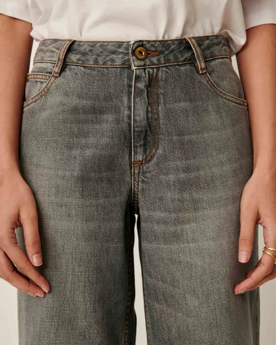 Vega Jeans cool grey Sessùn detalhe frente