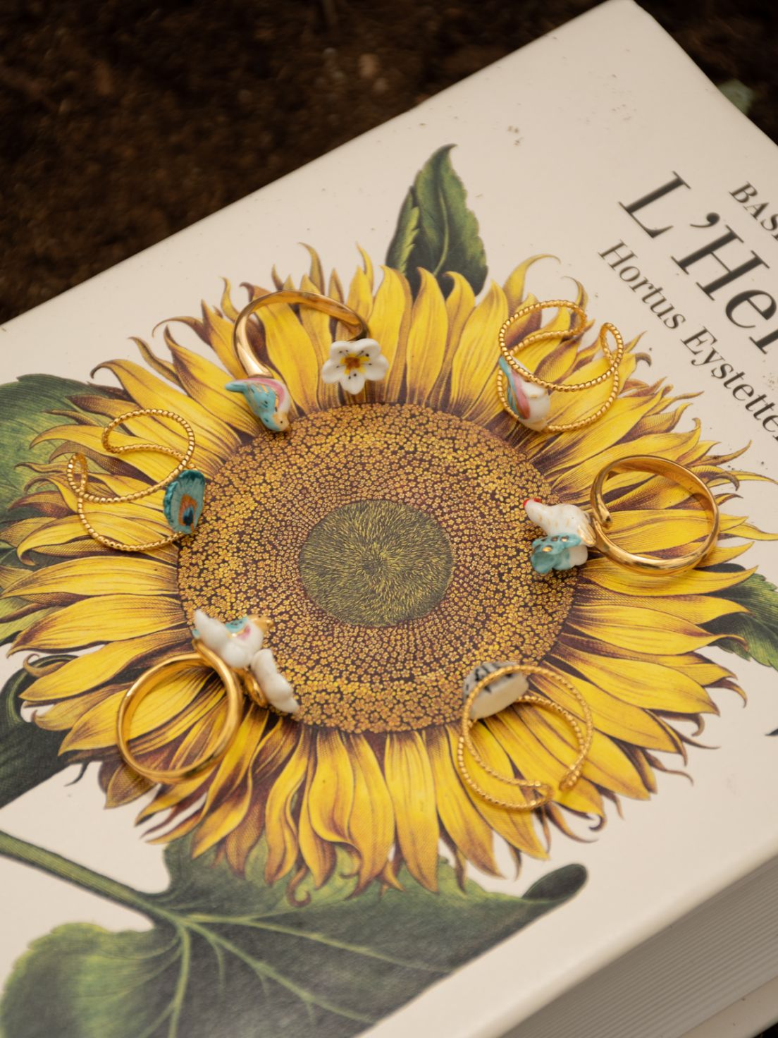 Anel Oiseau Bleu et Fleur de Poirier BB187, Nach Bijoux