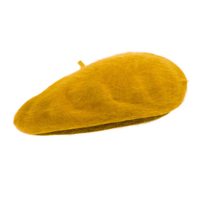 Angora beret, turmeric