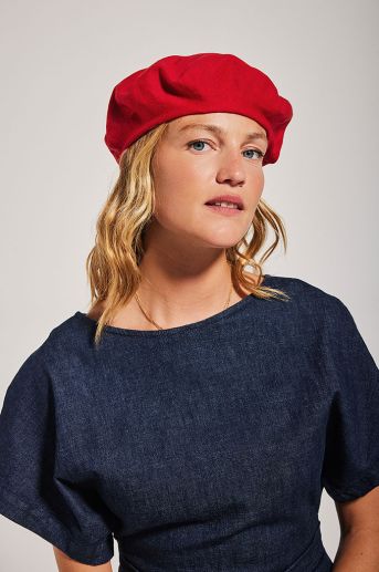 AUTHENTIQUE ÉTÉ écarlate beret, Laulhère