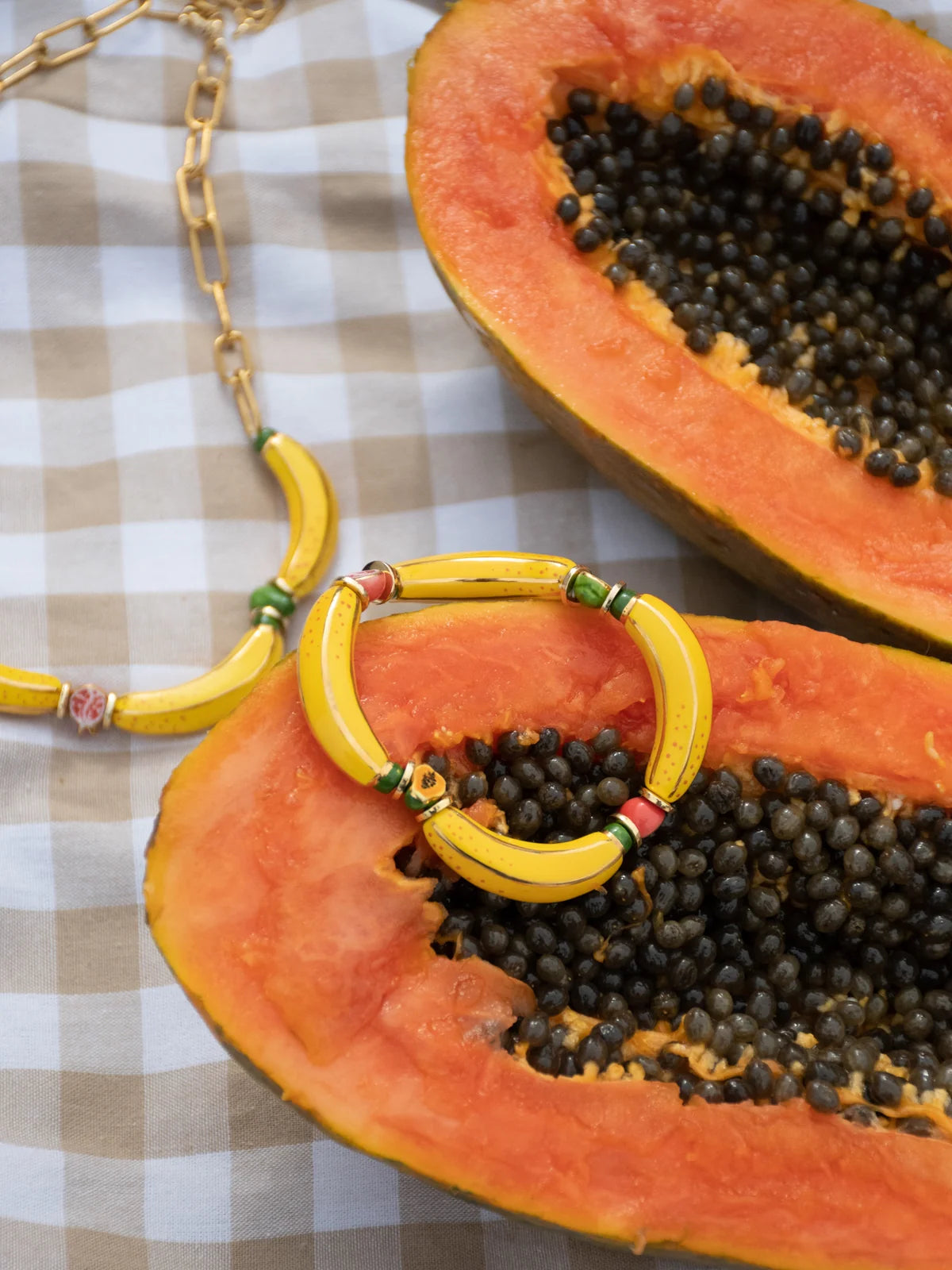 Pulseira Fruits et Perles Bananes Jaunes D292, Nach Bijoux