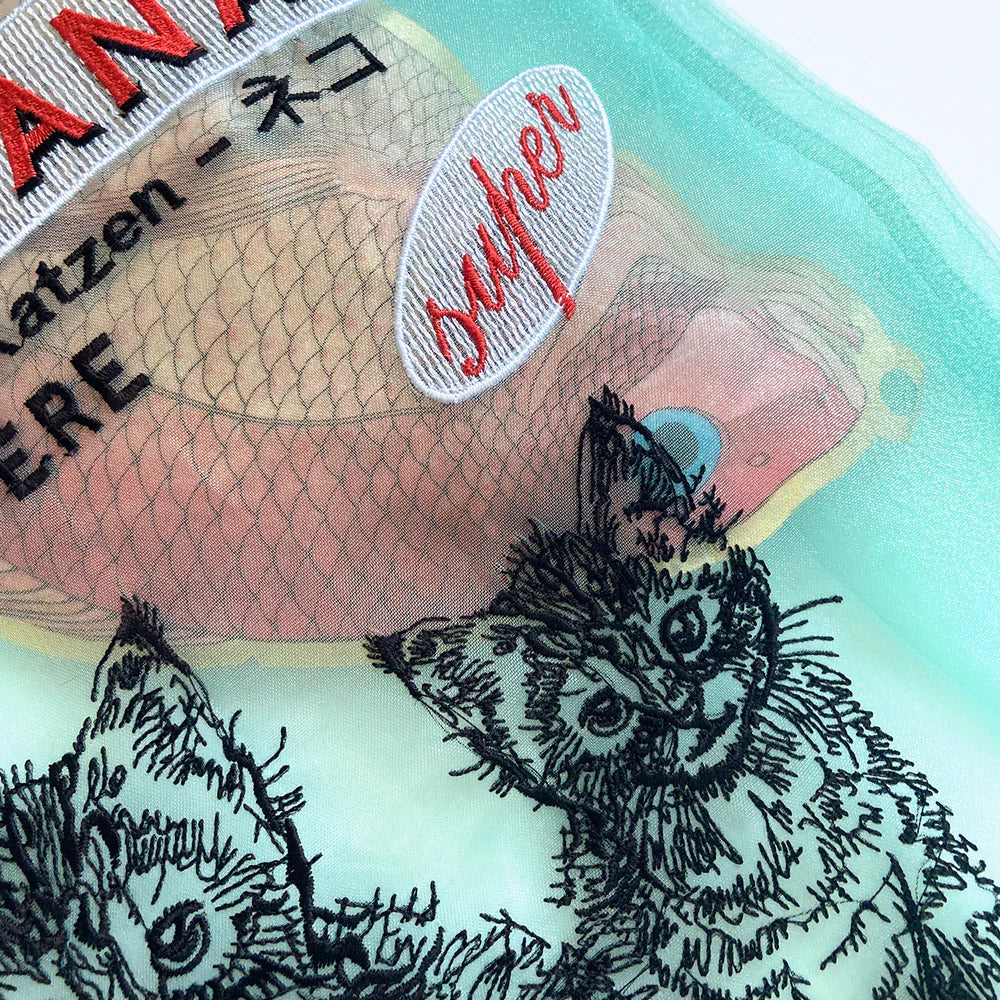 Saco em organza CHAT, Brigitte Tanaka