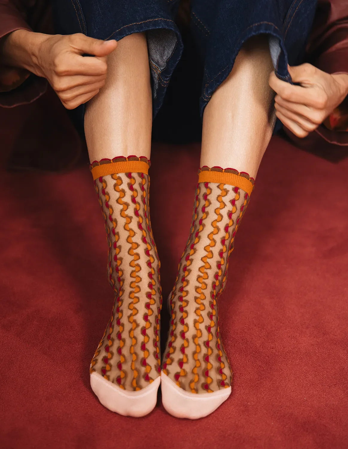 NAKAMEGURO Noir-Or socks