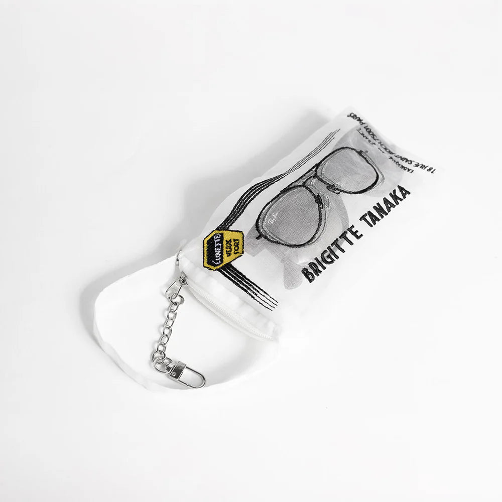Bolsa em organza PORTE LUNETTE, Brigitte Tanaka