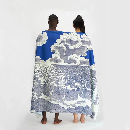FOUTA 140 (duplo) Océanique bleu, Inoui