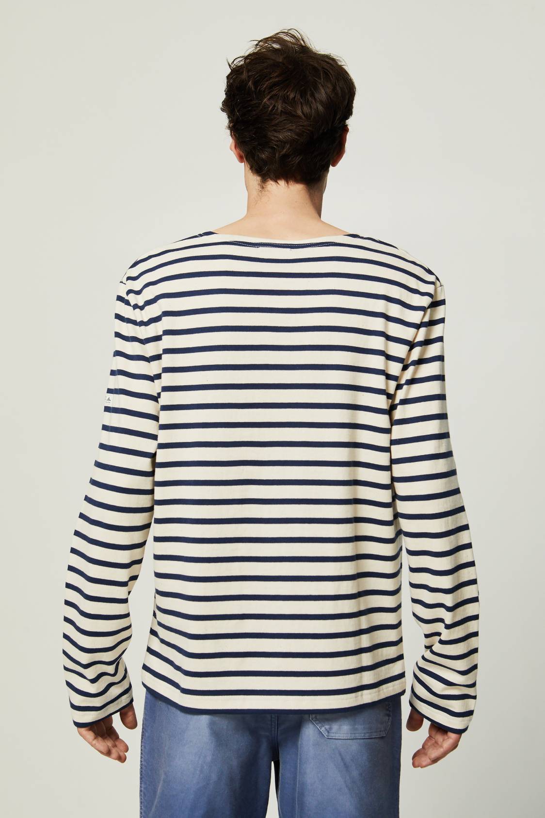 Marinière de manga comprida THURIN cru-azul marinho