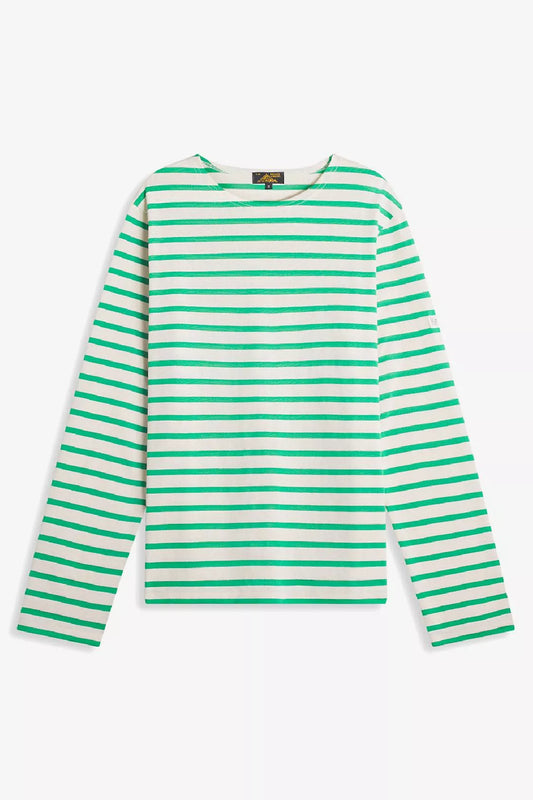 Marinière de manga comprida THURIN cru-verde