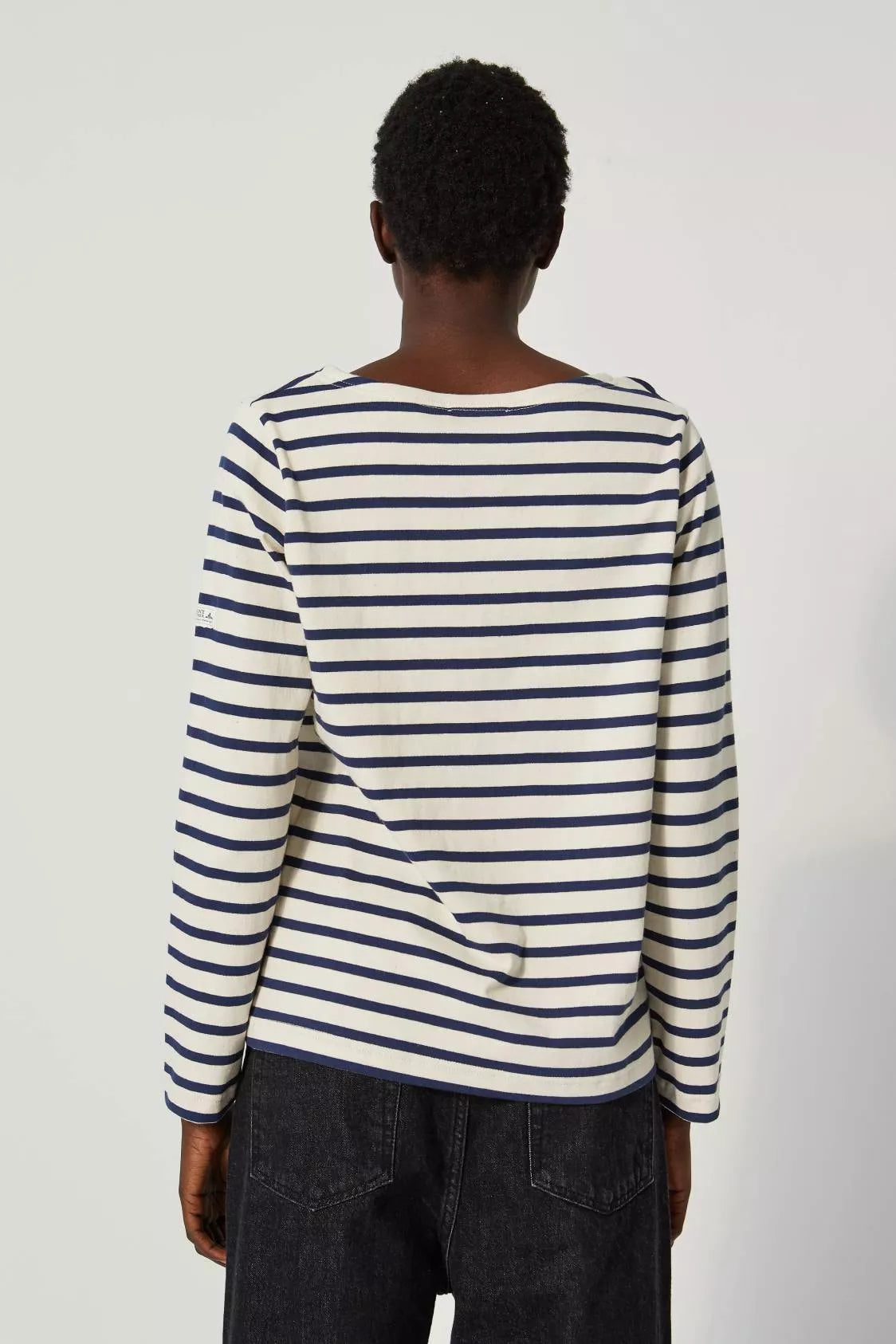 Marinière de manga comprida TILDA cru-azul marinho